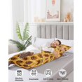 thumbnail image 3 of Yellow Sunflowers Body Pillow Case Cover - Microfiber Bed Throw Pillow Covers, Watercolor Floral Flowers Vintage Decorative Lumbar Pillow Cover with Envelope Closure for Sofa/Travel 20"x54", 3 of 6