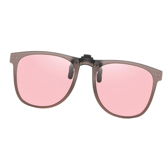 Gafas de sol plegables con clip para hombre, ideales para viajar y pescar. Rosa