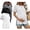 Black/Brown/Gray/White, variant on Weardear 4 Packs Maternity Shirts Crew Neck Batwing Short Sleeve Pregnancy Tunic Tops Split Side Summer T Shirt for Women
