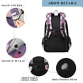 thumbnail image 4 of FORMRS Unisex School Backpack 17" Student Travel Bag with Laptop Compartment, Pink and Purple Plaid Pattern, 4 of 7