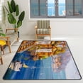 thumbnail image 2 of FREEAM Soft Foam Nursery Area Rugs Oil Painting Harbor View Greece Non Slip Play Mats for Kids Boys Girls Playing Room Living Room60x39 inch, 2 of 6