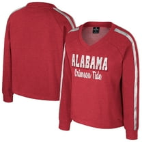 Women's Colosseum Crimson Alabama Crimson Tide Treasures Long Sleeve V-Neck T-Shirt