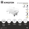 thumbnail image 4 of Aqua Eden VCT7D603017NB0 60-Inch Cast Iron Oval Double Ended Clawfoot Tub (7-Inch Faucet Drillings) in White/Matte Black, 4 of 6