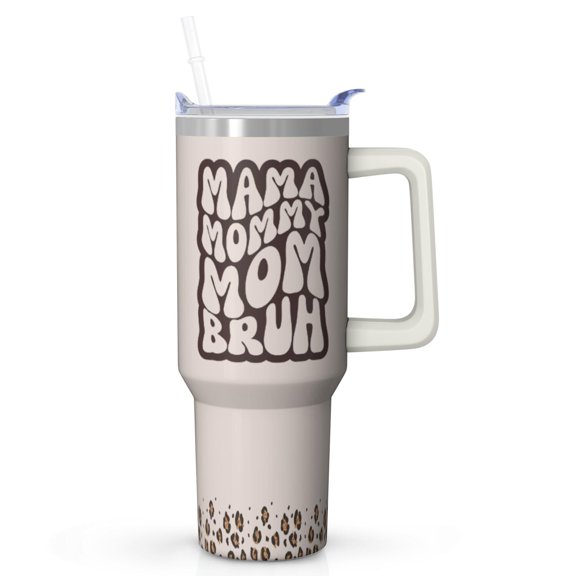 Mom's New Favorite Cup Gift - 40oz Insulated Tumbler with Straw - The Perfect Mothers Day Birthday or Christmas Gift for Mom