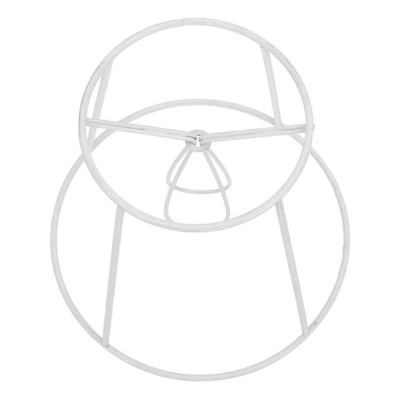 Worgeous Diy Lamp Shade Frame Wire Lamp Cover E14 Metal Ring Support For Table Lamp And Floor Light White Lamp Shade Holder For Home Decor
