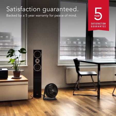 VORNADO 62 WHOLE ROOM AIR CIRCULATOR, 3-SPEED, FLOOR FAN FOR BEDROOM, OFFICE, HOME, QUIET COOLING, BLACK