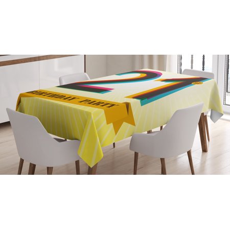 21st birthday decorations tablecloth