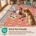 thumbnail image 4 of Design&I 6'x9' Washable Area Rug Golden Tropical Banana Repeat Design With Interlocking Border for Dining Room, Under Table, Office, Snag-Free, 4 of 7