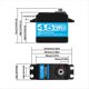 thumbnail image 4 of Servomotor Digital Sin Núcleo DS3245M de 45 Kg, 8,4 V, 51 Kg/cm de Par, Resistente Al Agua, para Coche Robot RC Baja de 1/8 y 1/10, 270°, 4 of 6