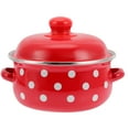 thumbnail image 1 of Miangastore Milk Pot with Lid Enamelware Cooking Pot Stew Pot with Dual Handle for Stovetop, 1 of 8