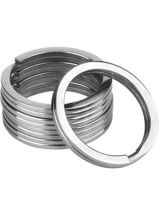 Flat Key Rings Key Chain Metal Split Ring 40pcs (Round 1.25 Inch