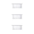 thumbnail image 1 of stanreset Embroidered Lace Flower Home Window Voile Sheer Valance Cafe Tiers Curtains white 74x61cm 3Set, 1 of 6