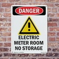 thumbnail image 5 of Electric Meter Room OSHA Danger Rigid Plastic Sign 24 Inch x 18 Inch - 5 Pack, 5 of 8