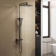 thumbnail image 1 of Thermostatic Shower Column, Black Shower Column for Bathroom, Shower Column with Mixer, Height Adjustable Shower System, 1 of 4