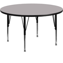 Pemberly Row 26" x 42" Round Thermal Fused Top Activity Table in Gray