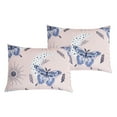 thumbnail image 2 of Butterfly Kids Comforter Set - Twin Size, Kids Blush Pink Comforter Set with Toy Throw Pillow - For Girls, 2 of 7
