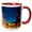 Red/White, variant on 3drose, Early Morning Reflections, Piazza San Marco, Venice, Veneto, Italy, 11oz Two-tone Blue Mug