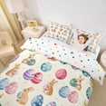thumbnail image 2 of Erosebridal Kids Easter Rabbits Eggs Duvet Cover Set,Boys Girls Flowers Animal Bedding Full,3-Piece,No Comforter,Microfiber Bedroom Decor, 2 of 5
