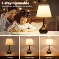 thumbnail image 4 of ONEWISH 17.32" Bedside Lamp Set of 2 for Bedroom 3-Way Dimmable Table Lamps for Living Room Touch Control Small Nightstand Lamps with Free 2700K LED Bulbs, 4 of 7