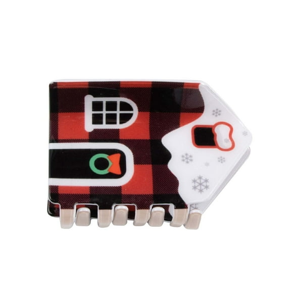 Holiday Hair Accessories Christmas Cottage Puzzle Hairpin - Cute Winter Decoration for Festive Hairstyles - for Parties and Celebrations