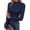 Deep Blue, variant on MOYIKO Mock Turtleneck Thermal Long Sleeve Shirts for Women Undershirts Basic Fitted Tees