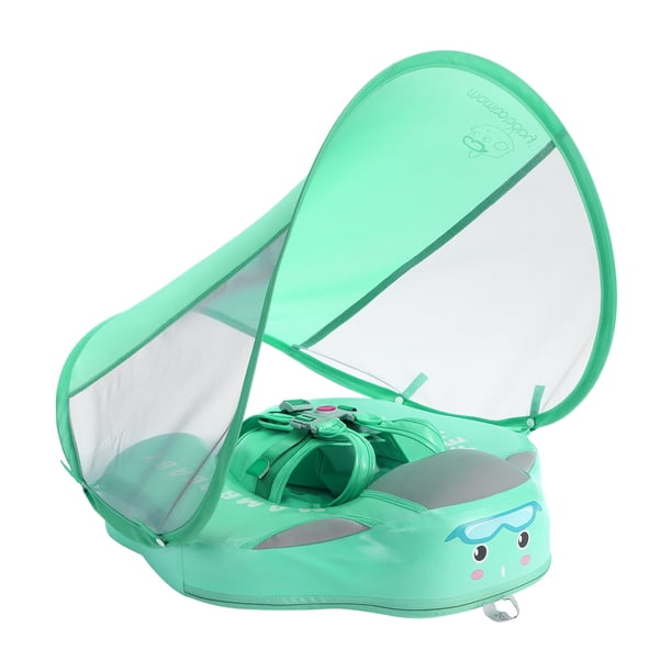 Flotador de natación Flotador para bebé no inflable con dosel Anillo de natación para bebé acostado Entrenador de natación para piscina para bebés de 3-24 meses TOMSHOO Flotador de natación
