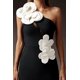 thumbnail image 5 of Vestido Bellabarnetten Jane Flowers con abertura alta en un solo hombro, 5 of 5