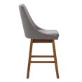 thumbnail image 4 of CorLiving Boston Formed High Back Fabric Indoor Counter-Height Barstools with Wood Legs, Set of 2, 4 of 9