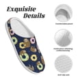 thumbnail image 5 of Picia Sloth with Donuts for Women's Lamb-hug Comfy Fleece House Slippers Memory Foam, Slip-on House Shoes Indoor Outdoor-40/41, 5 of 7