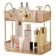 thumbnail image 1 of Organizador de mostrador de baño Shuang Qing de 2 niveles, plástico dorado, 1 of 6