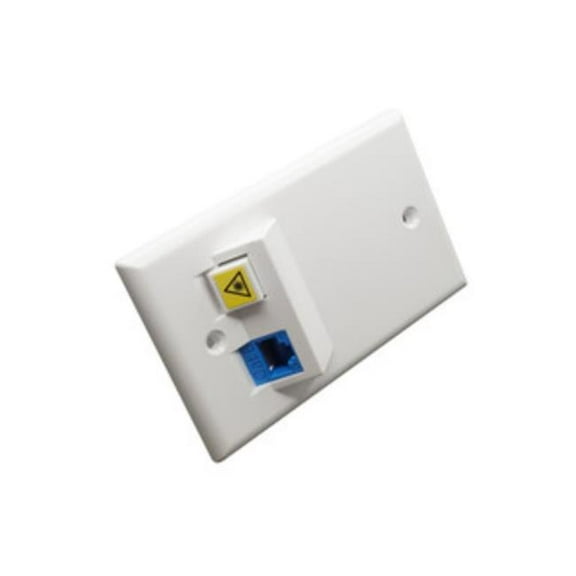 CableWholesale S45-3202AW 2 Port Angled Keystone Wall Plate - White