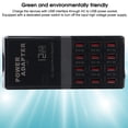 thumbnail image 3 of Hub De Carga USB, Cargador Rápido Hub De Estación De Carga USB Negro, Cargador De Plástico De Súper Compatibilidad Para Todos Los Teléfonos Universales Globales, 3 of 7
