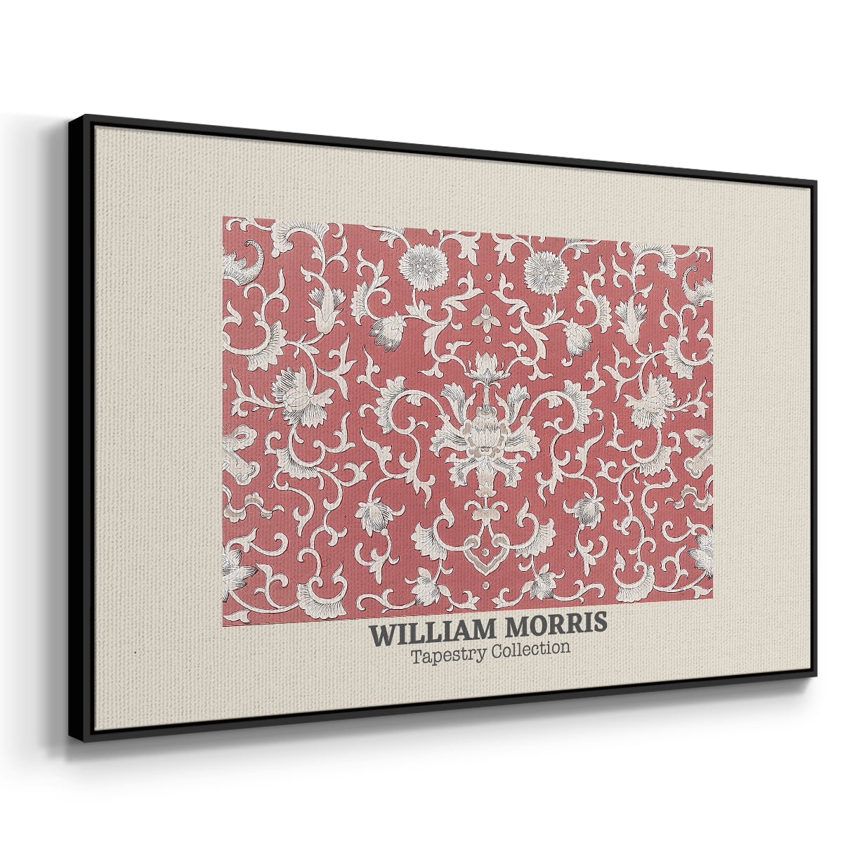 Vintage Abstract Print-LI Framed in Black Wood Gallery Wrapped Canvas 25 in. x 37 in.