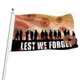 thumbnail image 1 of Bandera del Día del Recuerdo, de poliéster, de un solo lado, resistente, para héroes que moderan el recuerdo., 1 of 5