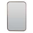 thumbnail image 1 of Afina CU-2430-B 24 x 30 in. Decorative Curve Collection Rectangle Framed Mirror with Rounded Corners - Brushed Stainless Steel, 1 of 1