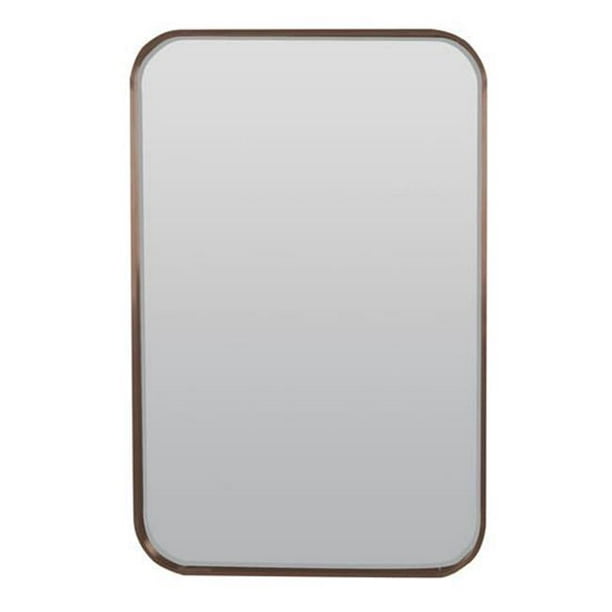 Rectangle Framed Mirror, Rectangular Decorative Mirror With Rounded Corners