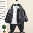 thumbnail image 4 of LYMAYTER 1-12Y Toddler Boys Leather Jacket Fashion Zipper Leather Jacket for Kids Spring Autumn Solid Color Leather Jacket, 4 of 8