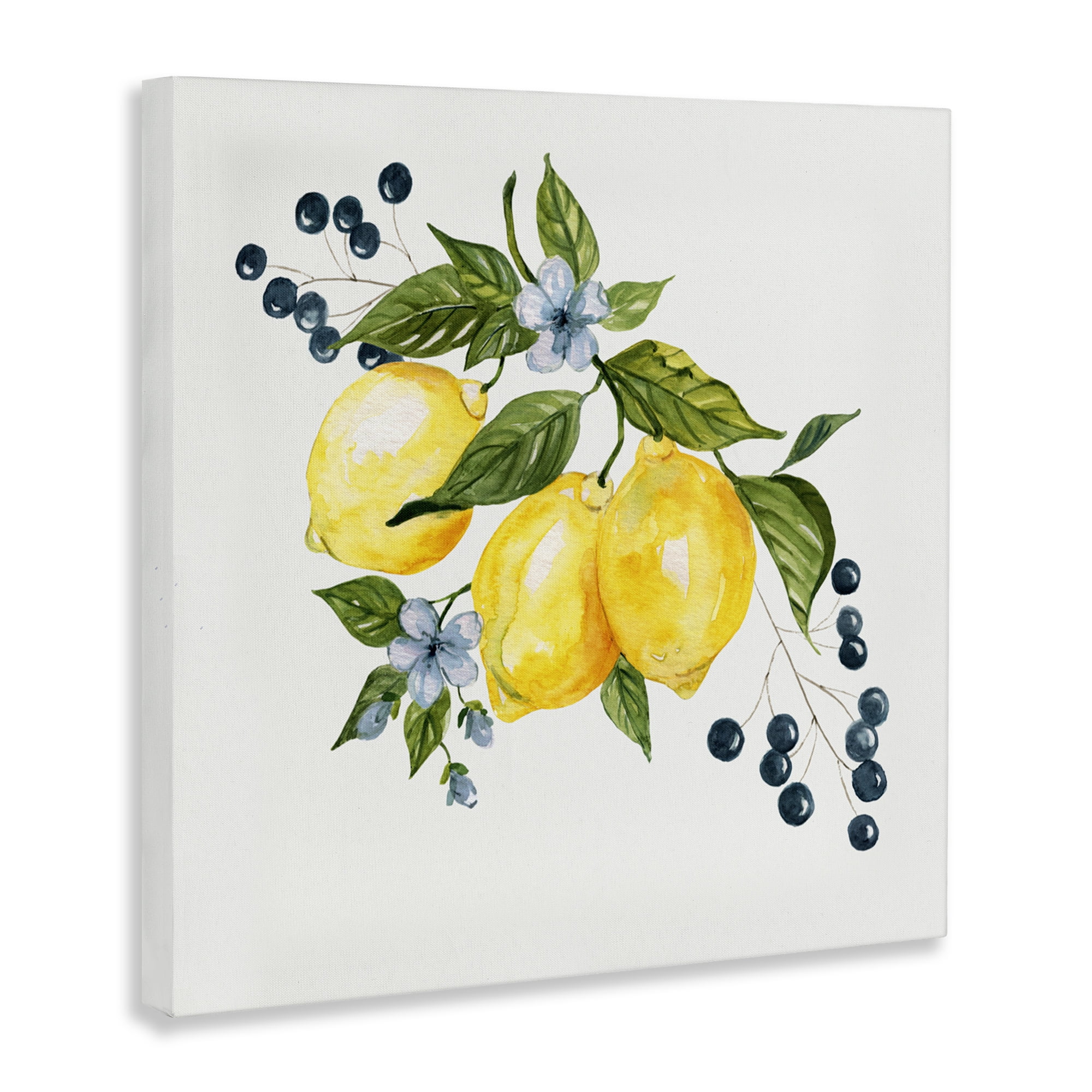 Stupell Industries Lemons with Blossoms & Berries Canvas Wall Art, design by Livi Finn