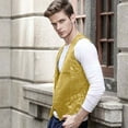 thumbnail image 2 of Uinagy Gilet de Costume à Sequins pour Hommes, 2 of 6