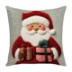 thumbnail image 2 of Funda de almohada de 45x45 cm, decoración navideña festiva, juego de 4 fundas de cojín para sofá, decoración para sala de estar, decoración navideña para el hogar, mezcla de algodón lavable, 2 of 8