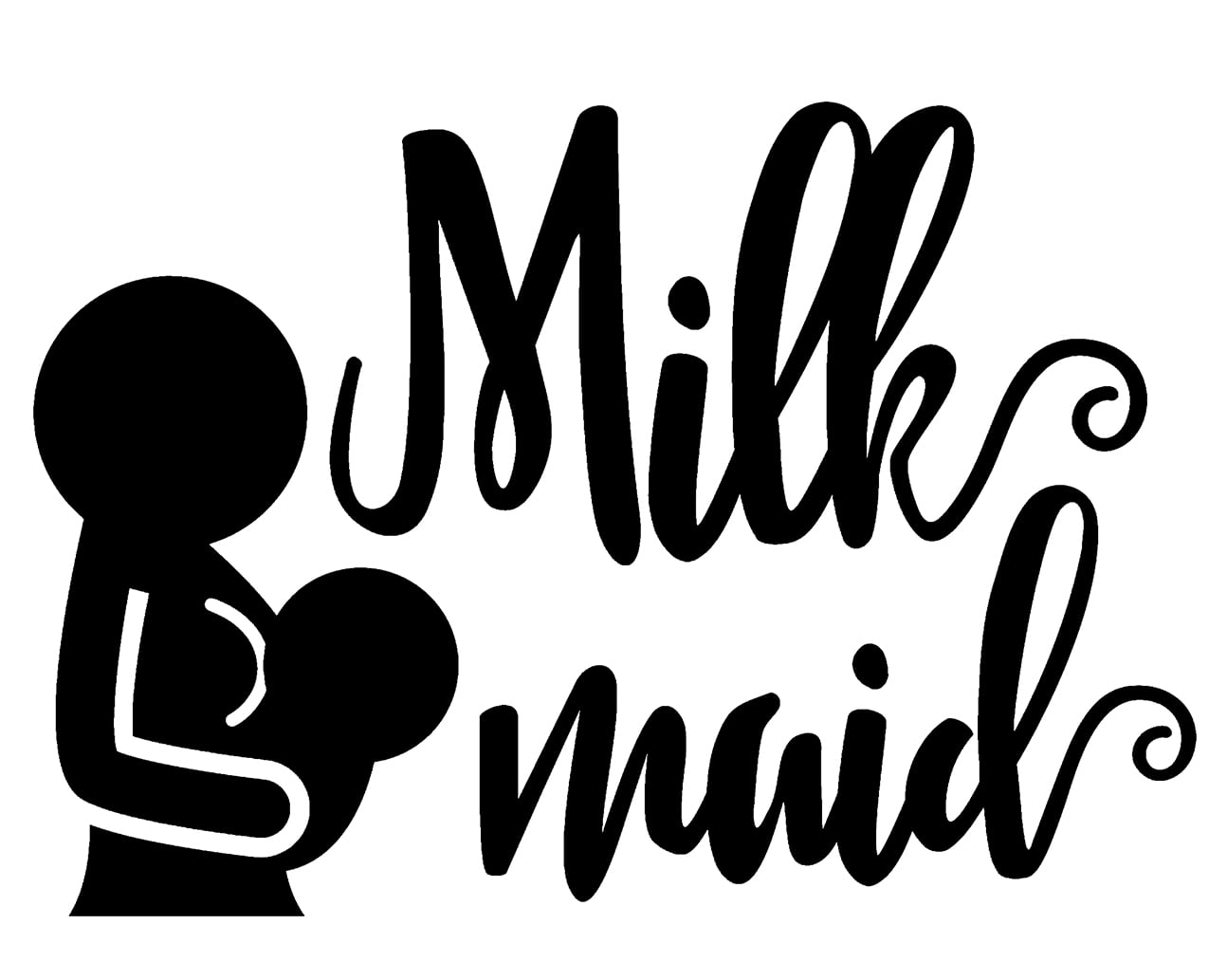 Milk Maid Breastfeeding Mother Funny Newborn Wall Decals for Walls Peel