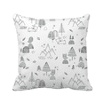 thumbnail image 1 of Cartoon Bird Mountain Star Grass Tree Throw Pillow Sleeping Sofa Cushion Cover, 1 of 3