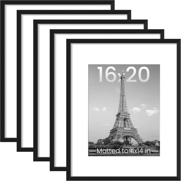 16x20 Picture Frame Set of 5 Black