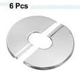thumbnail image 3 of Uxcell 6pcs Brida Dividida de Pared 0.67" Cubierta de Agujero de Pared Autoadhesiva de Acero Inoxidable, 3 of 7