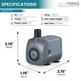 thumbnail image 2 of Half Off Ponds Minnow Submersible Pump, 170 GPH for Aquariums & Hydroponics, 12 ft Cord, 2 of 7
