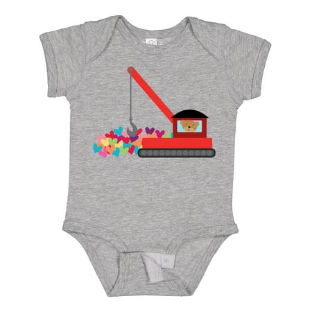 

Inktastic Valentines Day Holiday Heart Crane Gift Baby Boy or Baby Girl Bodysuit