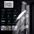 thumbnail image 3 of Panel de ducha LED Torre Lluvia y cascada Masaje Sistema corporal Jets Faucet negro Rozin 99D-HLT8006, 3 of 5