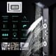 thumbnail image 3 of Panel de ducha LED Torre Lluvia y cascada Masaje Sistema corporal Jets Faucet negro Rozin 99D-HLT8006, 3 of 5