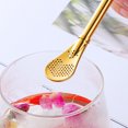 thumbnail image 4 of Cuillère de Filtre de Paille 304 en Acier Inoxydable de Qualité Alimentaire 2 en 1 Longue Poignée Réutilisables Filtrant les Fournitures de Cuisine de Cuillère de Paille de Café de Thé de Lait Résistant, 4 of 4
