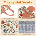 thumbnail image 4 of Pioneer Flower Floral Print Pattern Insulated Lunch Bag for Women & Adults,Large Portable Soft Cooler Lunch Bag,Thermal Food Storage Tote with Pearl Cotton,8.66L,8.75x5.75x9.5 Inch, 4 of 6